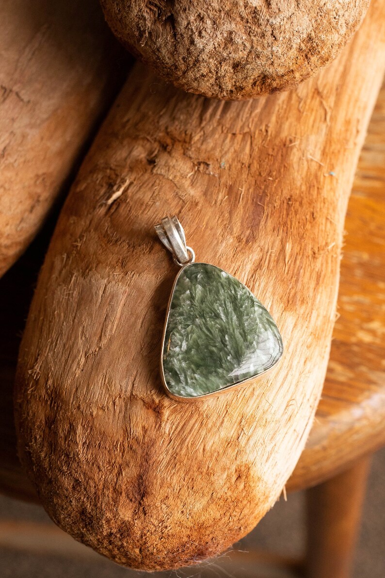 Sterling Silver Seraphinite Pendant