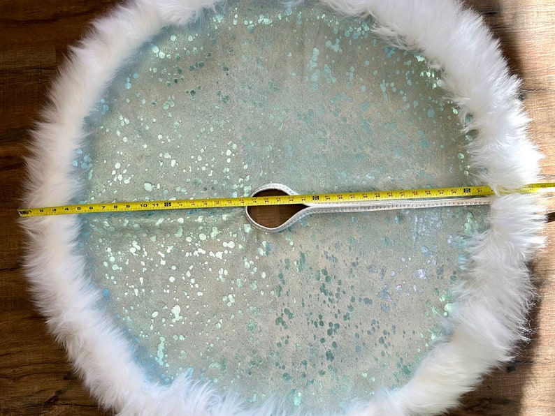 Turquoise Christmas Tree Skirt 