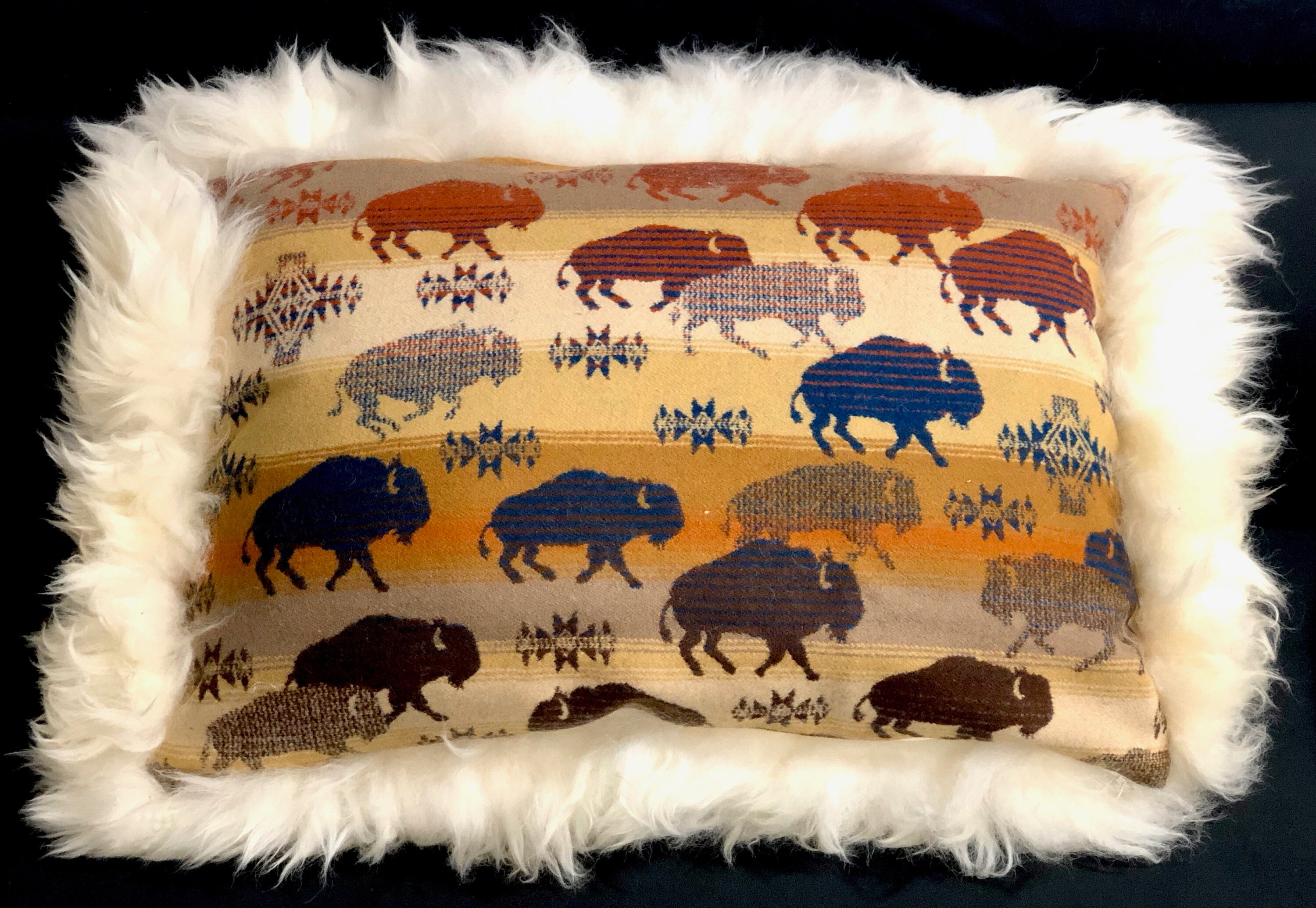 REAL Sheepskin Pillows in Land of the Buffalo