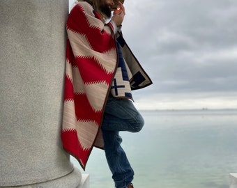 Riding Poncho Brave Star, Leather Trim