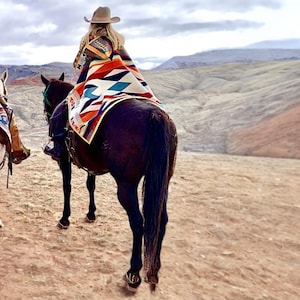 Fire Legend Riding Poncho – Reversible, Hooded Wool Heritage Outerwear with Full Leather Trim | Made in USA