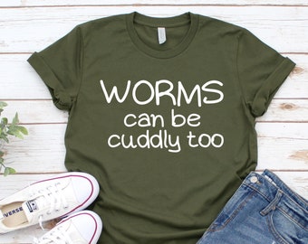 WORM LOVER Shirt - Funny Insect Tee - Earthworm Tshirt - Creepy Crawly Gift - Gardener Top - Vermiposting Composting - Exterminator Tshirt
