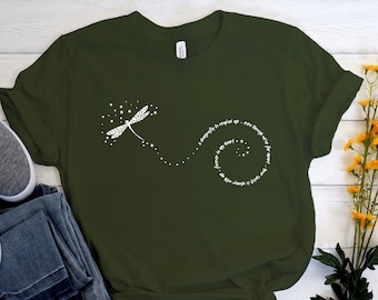 Dragonfly Shirt Dragonfly To Remind Me Memorial Quote T-Shirt Dragonfly Quote Dragonflies Tee Long Distance Gift Old Woman Tshirt Unisex Tee