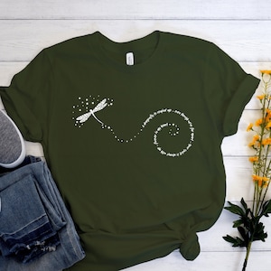 Dragonfly Shirt Dragonfly To Remind Me Memorial Quote T-Shirt Dragonfly Quote Dragonflies Tee Long Distance Gift Old Woman Tshirt Unisex Tee