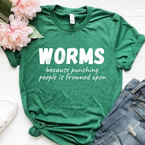 Worm Shirt Labyrinth Worm Lover Gift Worm Farm Worms Gift Worm On A String Gardener Super Soft Unisex Tee Shirt, Insect Lover Gift Ideas