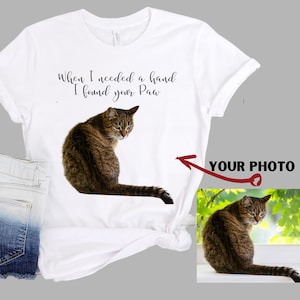 Custom Cat Photo T-shirt – Personalized Comfort Colors Tee - UK