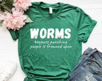 WORMS Shirt - Funny Worm Lover Tee - Garden Lover T-Shirt - Labyrinth Worm - Worm Farm - Insect Top