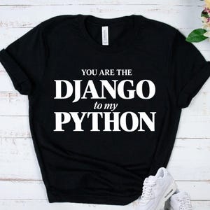 DJANGO Python Developer Shirt - ProgrammerCouple Gift - Software Engineer Tee - Coding Couple Gift - Developer Humor - Tech Geek Valentine