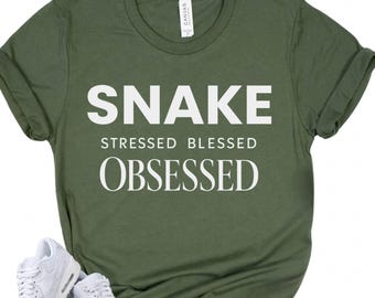 SNAKE Shirt - Reptile Lover Tee - Funny Herpetology Gift - Serpent Owner Apparel - Snake Mom Present
