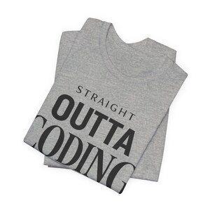 CODING PROGRAMMER Straight Outta Coding Shirt - Software Developer Gift - Computer Science Tee - Coder Apparel zdjęcie 2