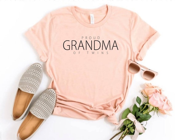 Proud Grandma Of Twins Shirt - Twins Pregnancy Announcement Proud Grandma Of Twins Shirt - Twins Pregnancy Announcement
