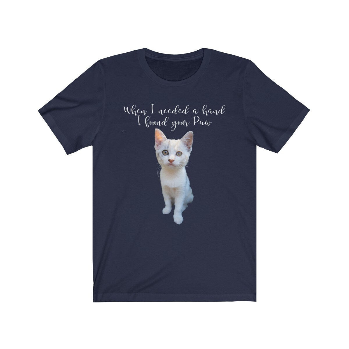 Cat Quotes Photo Unisex Tee Customizable Cat TShirt Custom Etsy
