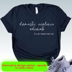 Awareness Support Tee - Domestic Abuse Counselor Shirt - Violence Prevention Advocate Clothing - Crisis Gift Outfit - Healing Journey Top afbeelding 9