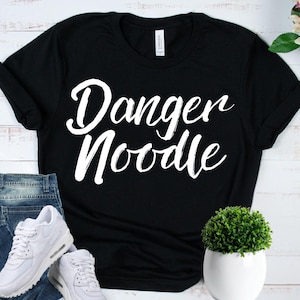 DANGER NOODLE SHIRT - Funny Snake Lover Tee - Reptile Owner Apparel - Herpetology Gift Top - Cute Serpent Graphic Outfit - Pet Snake Gear