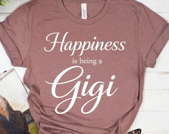 GIGI Grandma Shirt - Grandmother Gift Idea - Nana Apparel - Boutique Family Tee - Mother's Day Present For Gigi