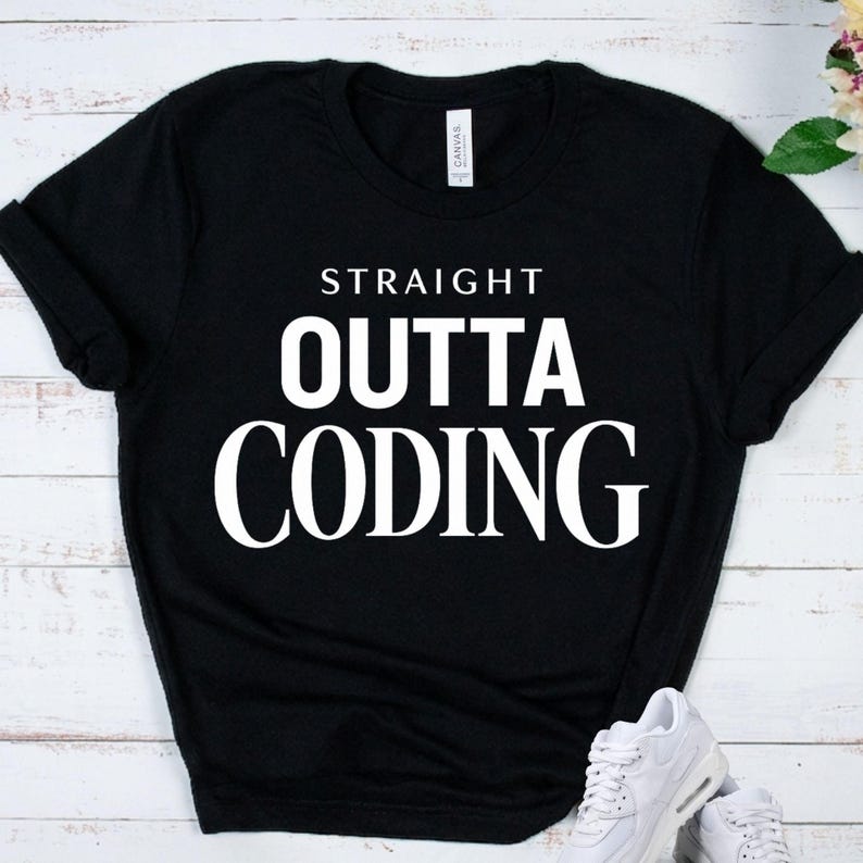 CODING PROGRAMMER Straight Outta Coding Shirt - Software Developer Gift - Computer Science Tee - Coder Apparel zdjęcie 1