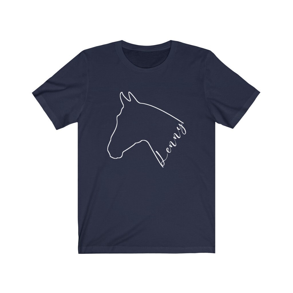 Personalized Horse Head Shirt Custom Equestrian T-shirt Gift - Etsy