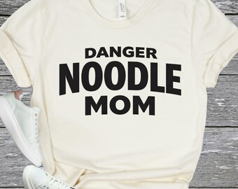 DANGER NOODLE MOM Shirt - Funny Snake Lover Tee - Ball Python Owner Gift - Reptile Pet Shirt - Serpent Snek Humor - Mommy Gift