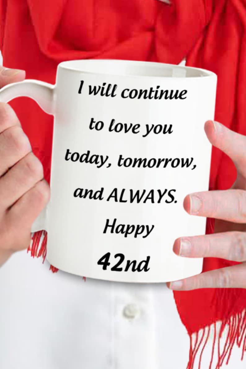 42nd Wedding Anniversary Coffe Mug 42 Year Jubilee Gift