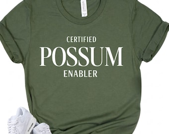 CERTIFIED Possum Lover Shirt - Funny Possum Gift - Wildlife Animal Tee - Opossum Fan Shirt - Minimalist Marsupials Fan
