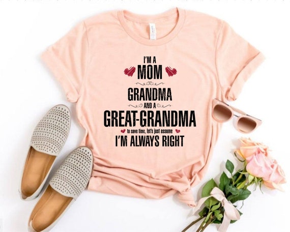 Great-grammie Tee Mom Grandma Great-grandma T-shirt | Etsy