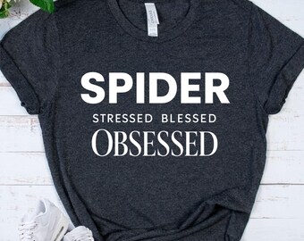 SPIDER Arachnid Lover Shirt - Funny Spider Gift - Gothic Nature Tee - Halloween Apparel - Bug Enthusiast