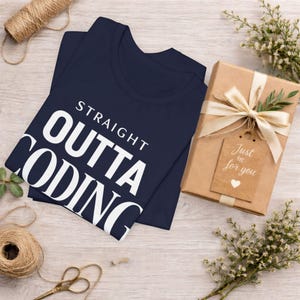 CODING PROGRAMMER Straight Outta Coding Shirt - Software Developer Gift - Computer Science Tee - Coder Apparel zdjęcie 5