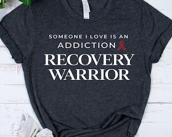 ADDICTION RECOVERY SHIRT - Recovery Warrior Tee - Support Gift Shirt - Mental Health Awareness Gift - ober Life & Mental Health Awareness