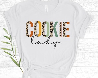 COOKIE LADY SHIRT - Funny Baker Gift - Leopard Cookie Decorator Tee - Cute Baking Quotes Top - Pastry Chef Business Owner Apparel