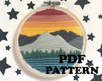 Mountain embroidery  etsy
