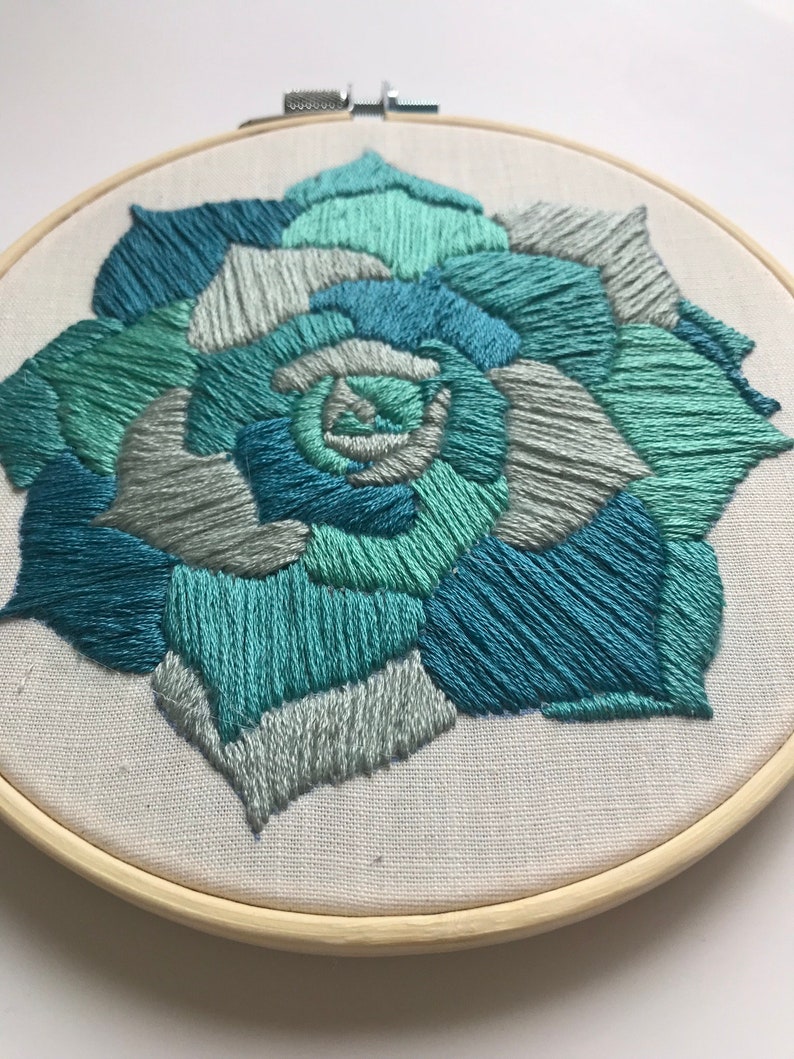 Succulent embroidery sybju pdf digital download hoop art  etsy norway