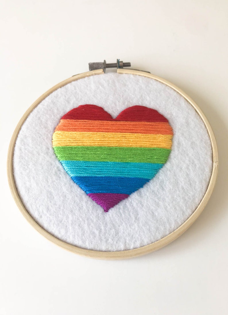 Rainbow heart embroidery sybju pdf digital download hoop  etsy Rainbow heart embroidery sybju pdf digital download hoop  etsy