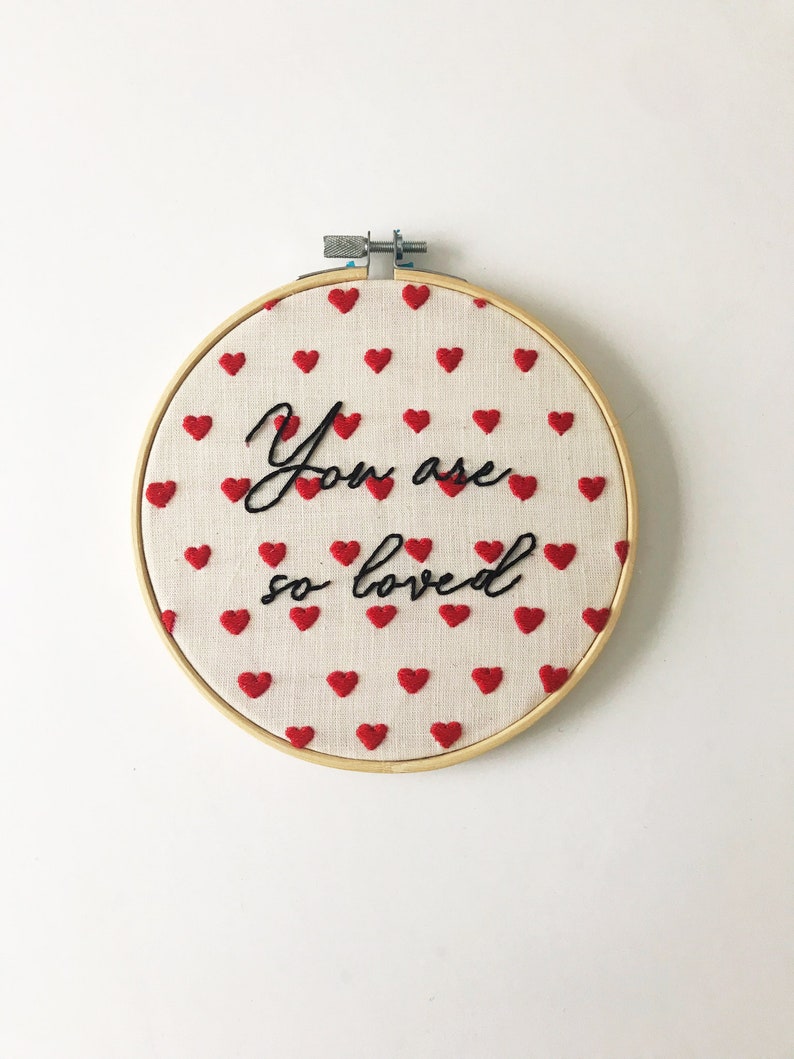 You Are so Loved Embroidery Pattern PDF Digital Download Hoop Etsy