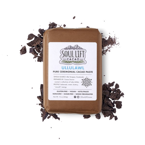 Tuk Tuk (formerly Ullulawl) 100% Pure Ceremonial Cacao Paste | Guatemalan Family Farmed | Ethical Direct Trade