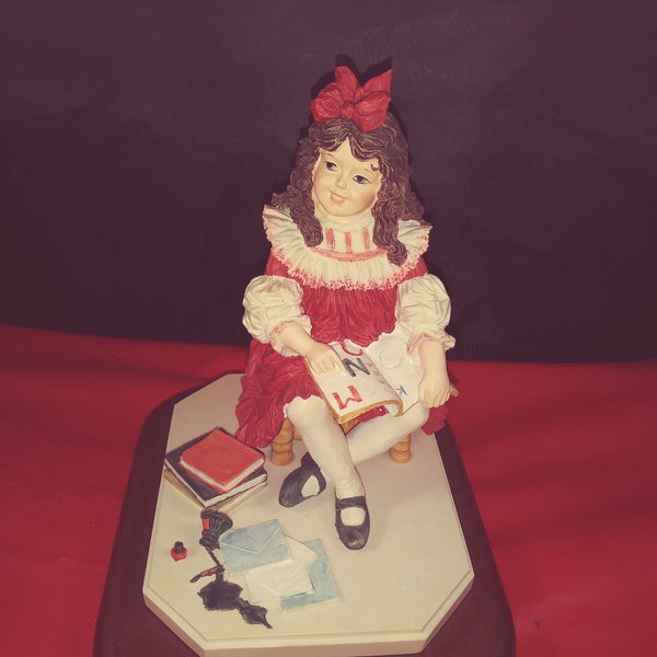 1987 School Lesson H1356 Figurine Doll  By Maud Humphrey Bogart