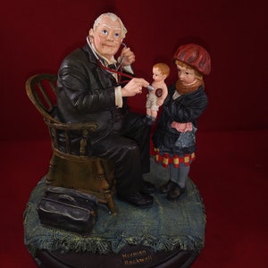 Vintage 1998 Curtis Saturday Evening Post Doctor & Doll Dolly Norman Rockwell Figurine