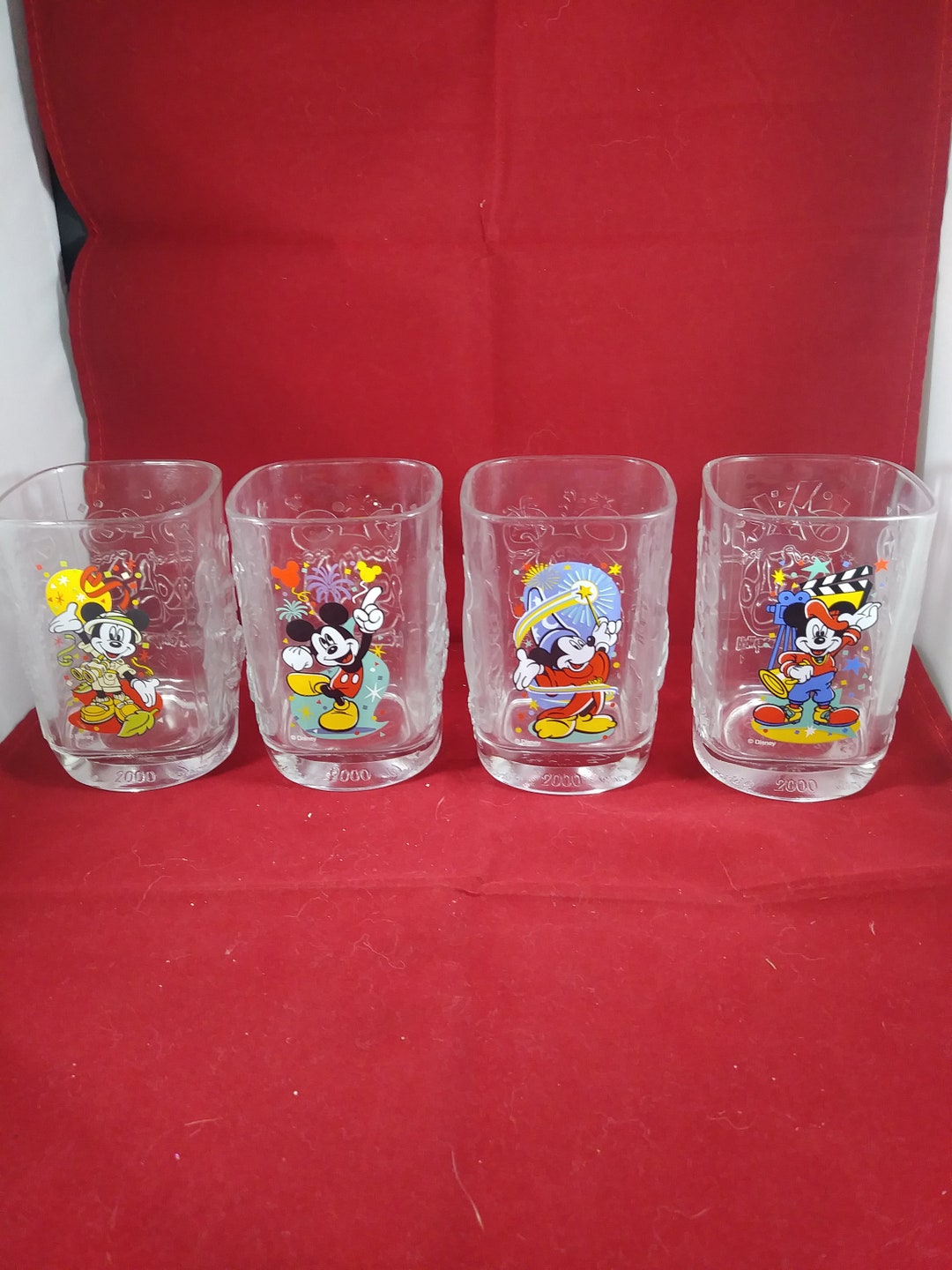 4 Walt Disney World Celebration 2000 Mcdonald's Glassware Etsy