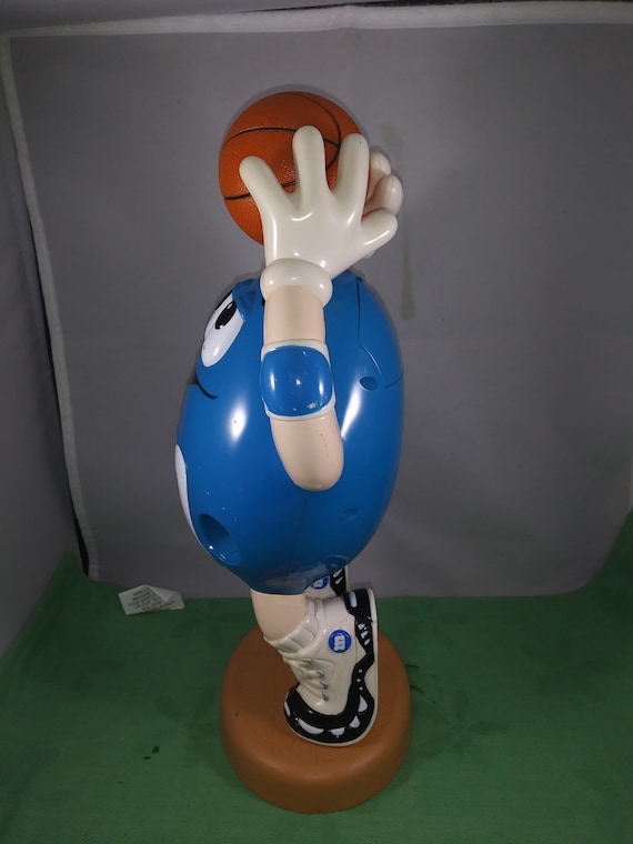 Vintage 1990's Shooting Basketball Blue M&M Candy Dispensers From