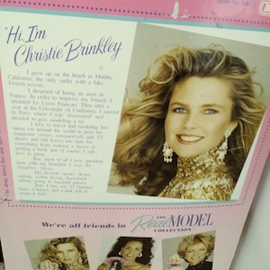 Vintage 1989  Matchbox The Real Model Collection Christie Brinkley Doll #54611 NRFB
