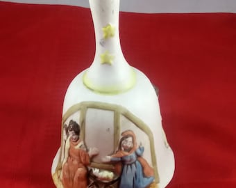 Vintage 1985 Christmas Bell Manger Scene and Mary Riding Donkey Tagged H O L