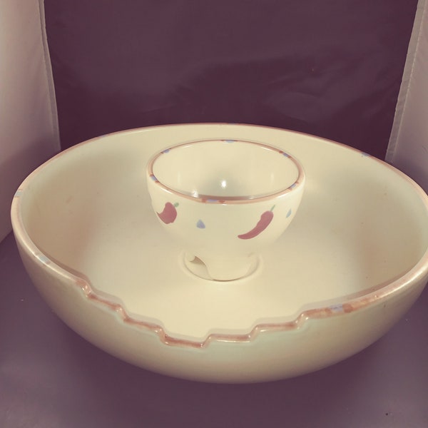 Treasure Craft Chip and Dip Bowl Etsy
