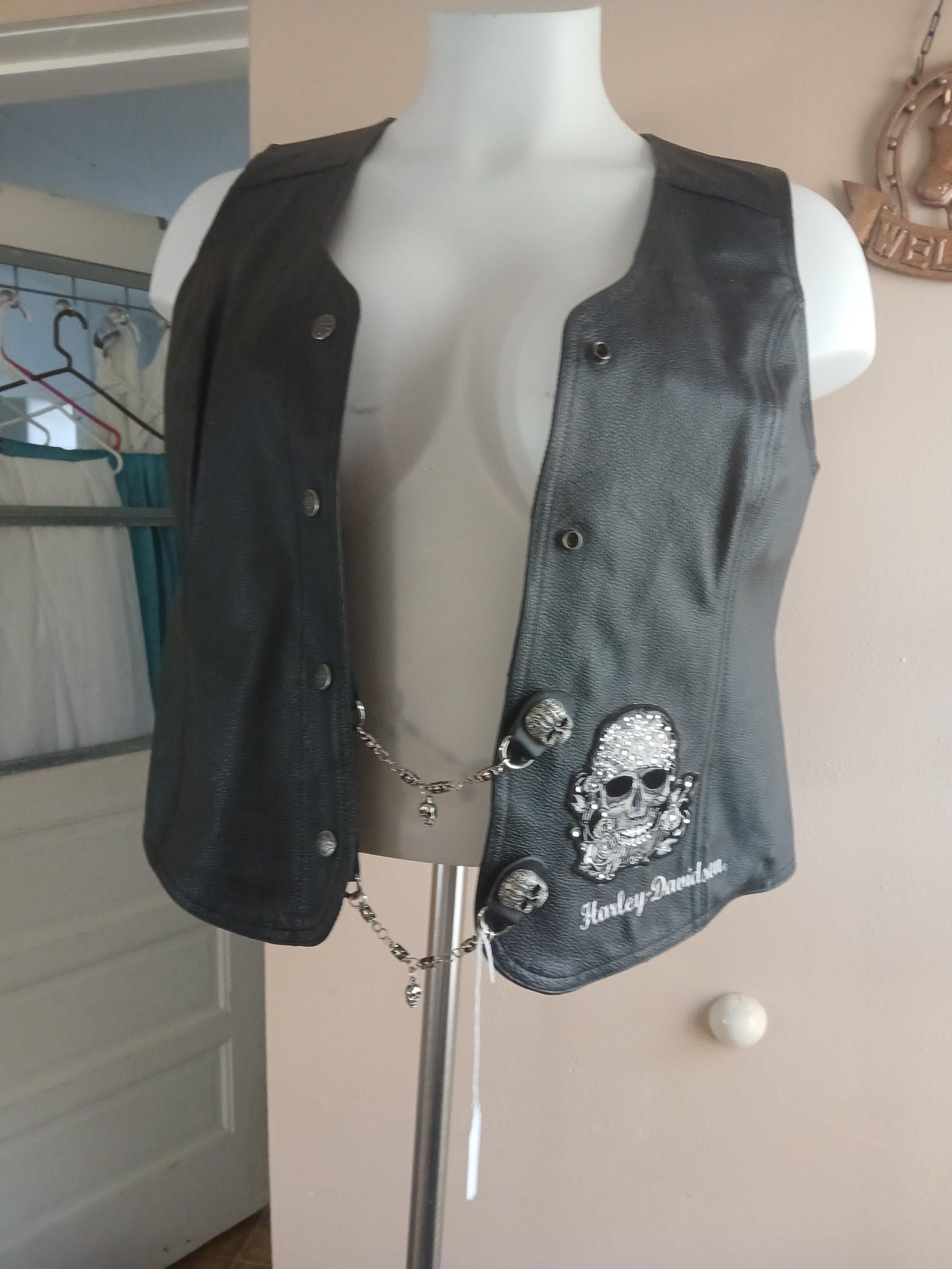 Leather Willys Motorcycle Jackets Willie G Skull Vest Extender For 