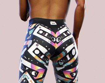Alvivi Pantalon de Danse Enfant Fille Garçon Legging Sport Gym Hip Hop Moderne Pantalon en Cuir Brillant Métallique Street Dance Performance 5-14 Ans
