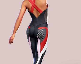 Sculpting Sports Bodysuit One Piece Romper | Shaping Activewear Jumpsuit for Women | Gym, Yoga, Fitness, Workout, Catsuit Leggings Outfit