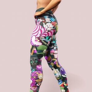 Hypnose Leggings psychédéliques Femme Costume Cosplay Vêtements de sport Tea Party Pantalons de yoga Salle de sport personnalisée Conte de fées Vêtements de sport Push