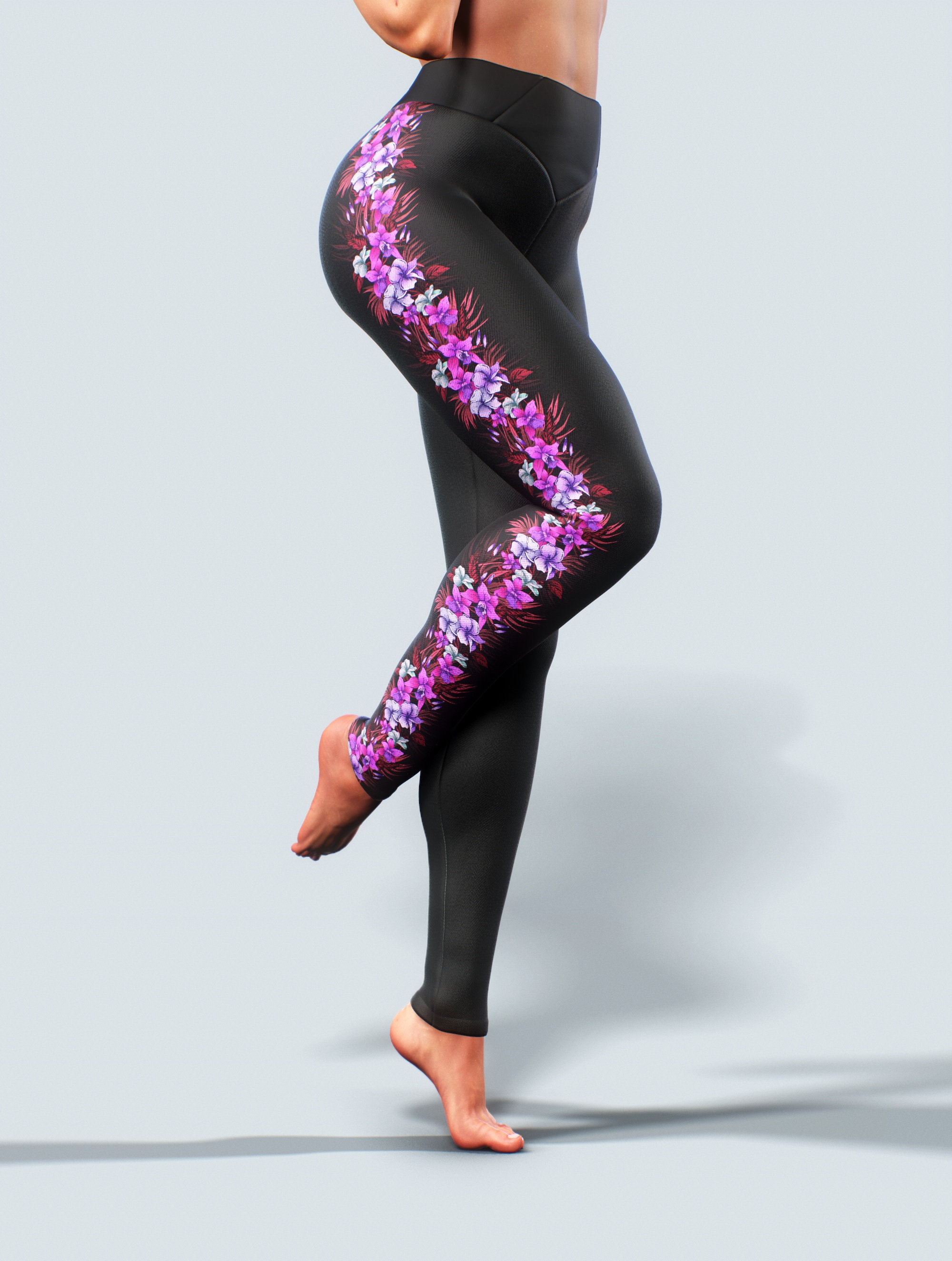 Tropical Floral Plants Flowers Women High Waist Yoga Pants Sweat-Wicking Leggins Classic Leggings Tropical Floral Plants Flowers Women High Waist Yoga Pants Sweat-Wicking Leggins Classic Leggings