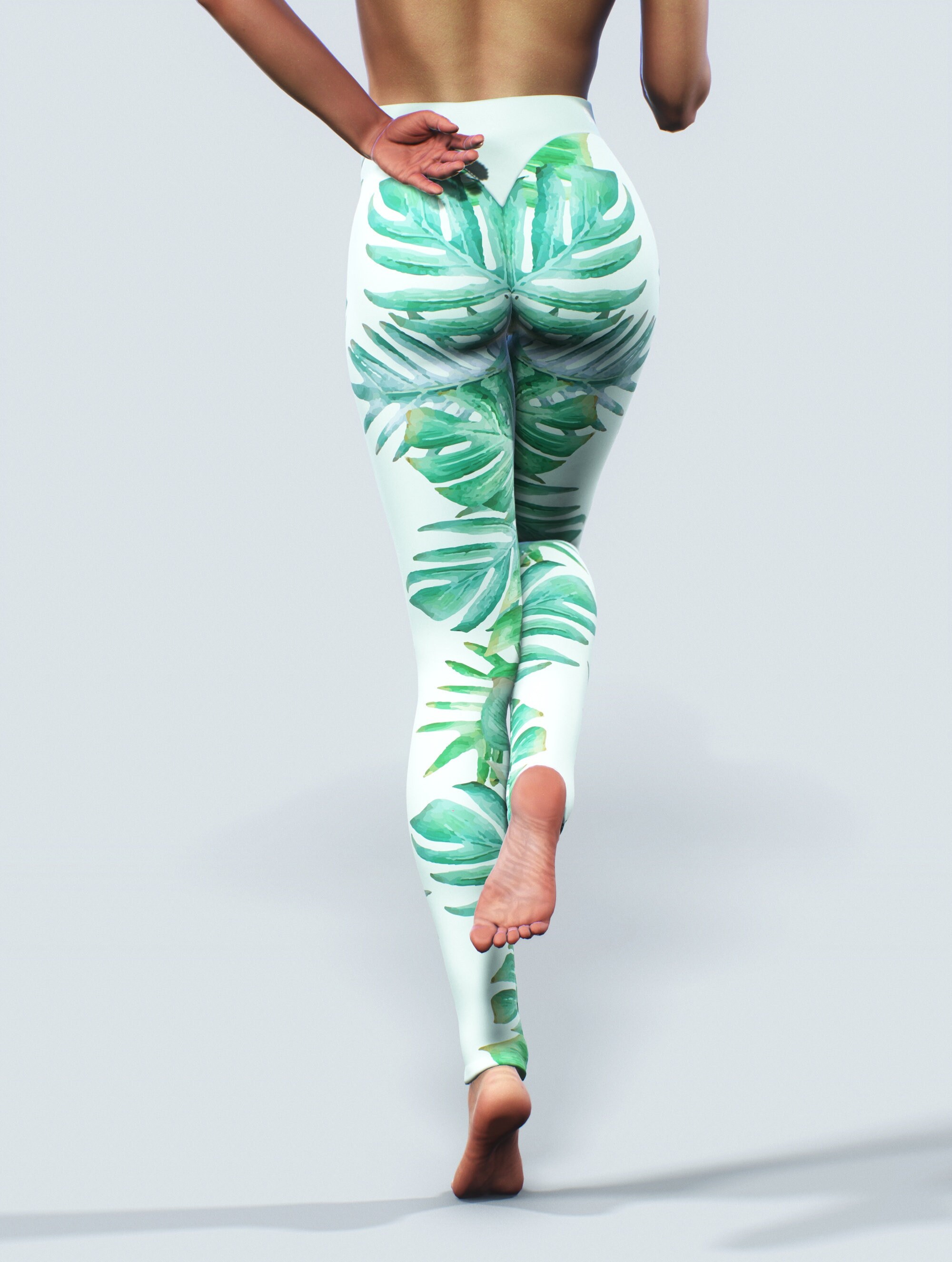 palm leaf leggings