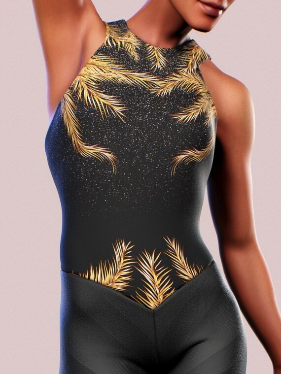 Catsuit Sparkle Gold Kerstmis Bodysuit - België