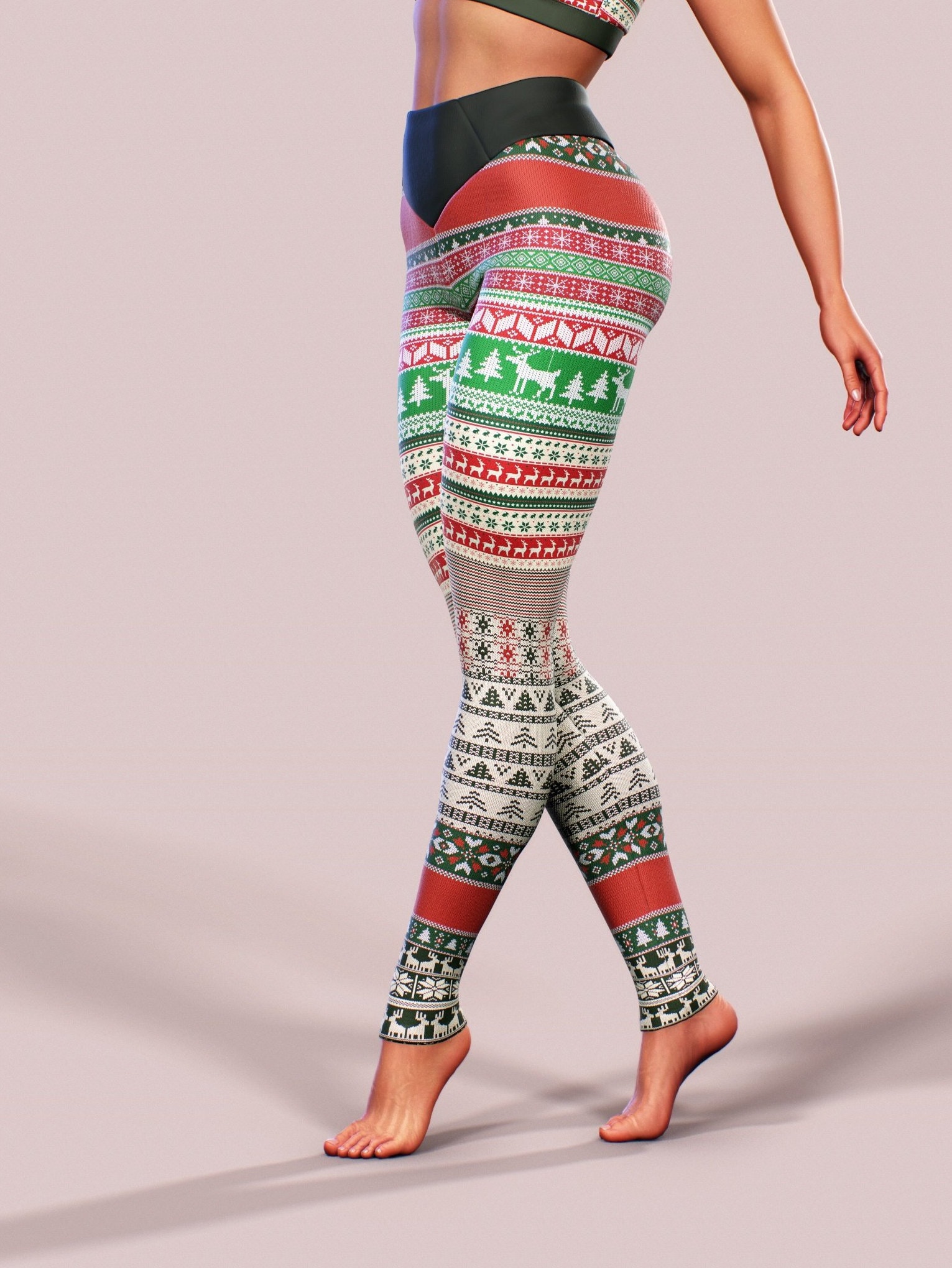 Xmas Leggings Christmas Pattern Yoga Pants Holiday Tree Etsy