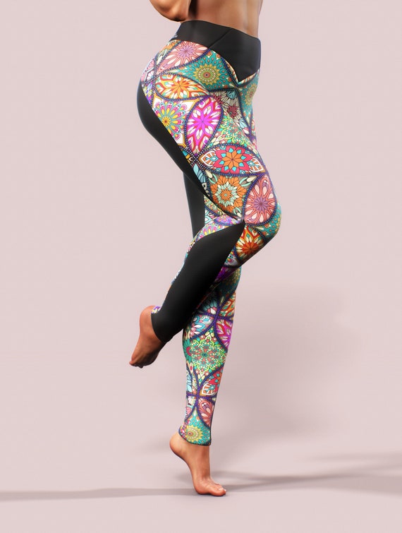 Mandala Yoga Pants Workout Women Activewear Gym Fitness Clothing High  Waisted Colourful Tights Slimming Shaping Leggings Sportswear Athletic 